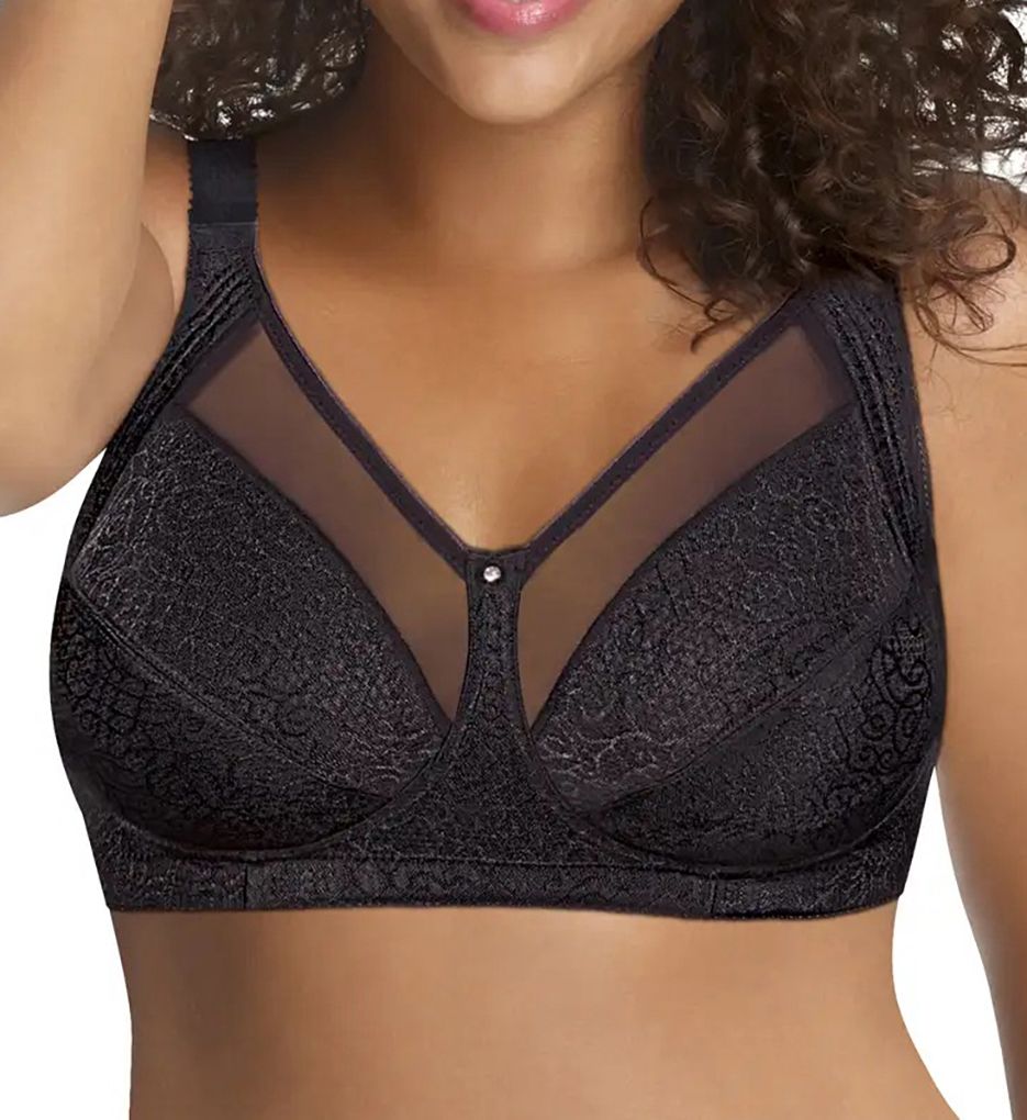 Womens Plus Size comfort shaping jacquard wire free bra, style 1q20 