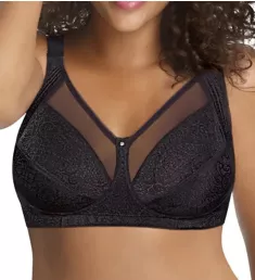 Comfort Shaping Wire Free Bra Black Jacquard 44D