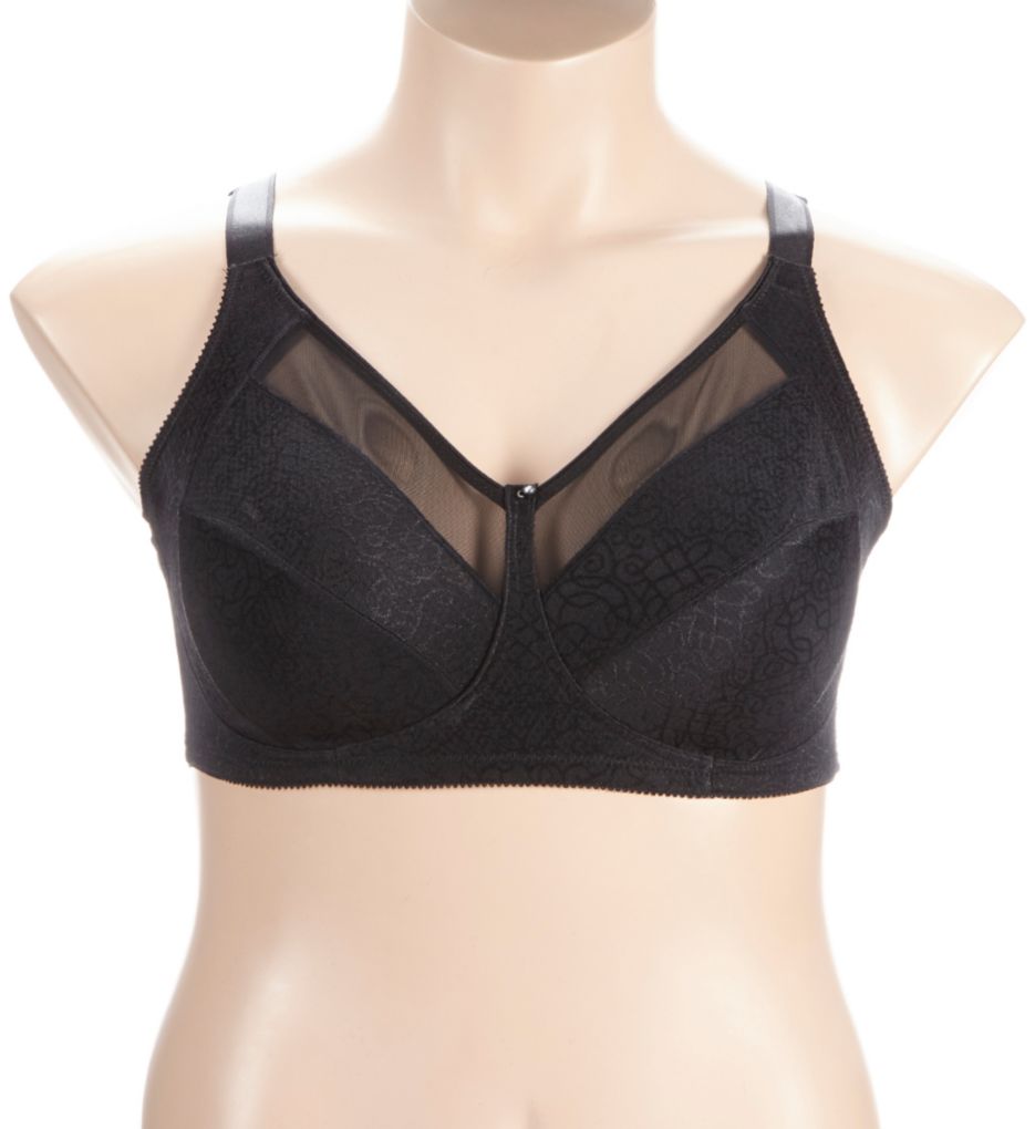 JUST MY SIZE Comfort Shaping Wirefree Bra (1Q20) Black, 44C at   Women's Clothing store