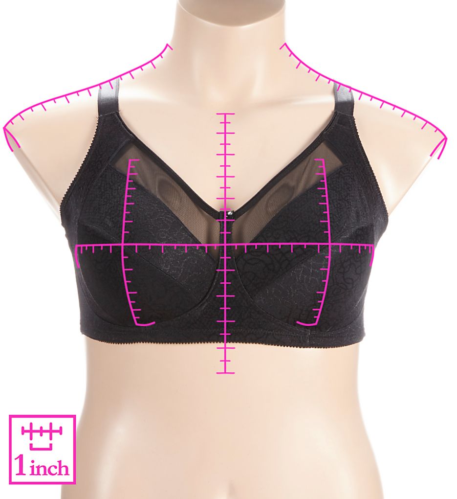 Comfort Shaping Wire Free Bra Black Jacquard 44D