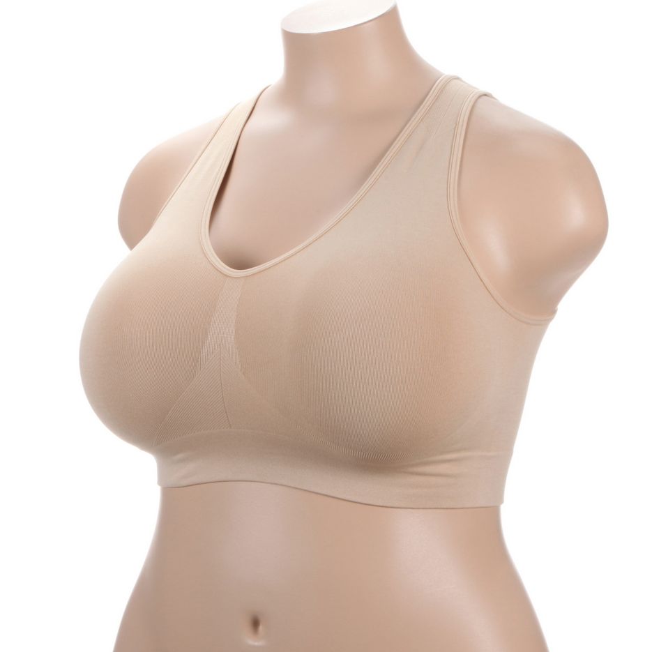 just my size women's pure comfort plus size bra (1263), white, 4x 