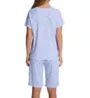 Karen Neuburger V-Neck Picot Edge Short Sleeve Bermuda PJ Set RLK0082 - Image 2