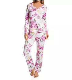 Tangled Florals L/S Henley PJ Set