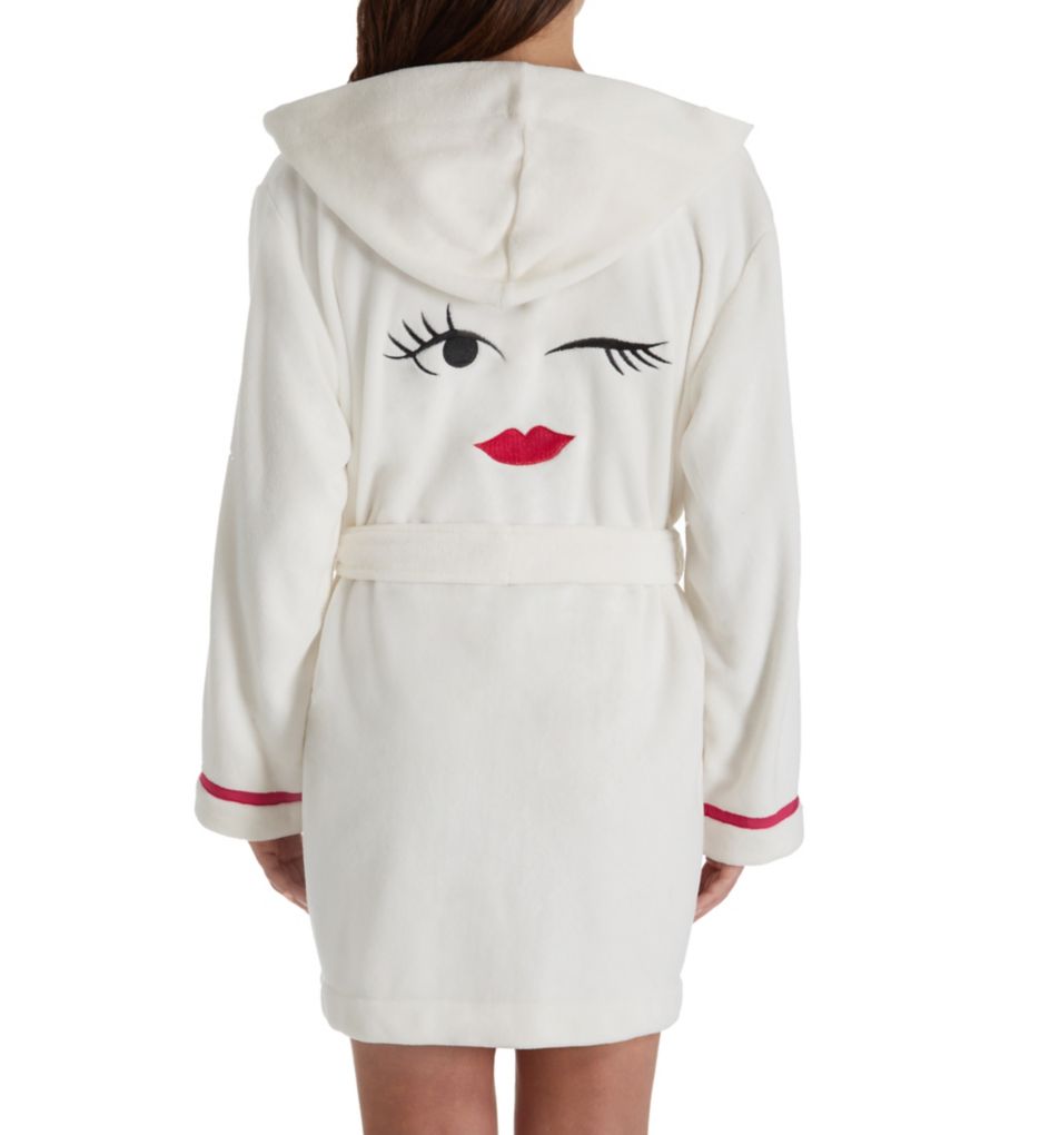 Wink Wink Plush Fleece Short Robe