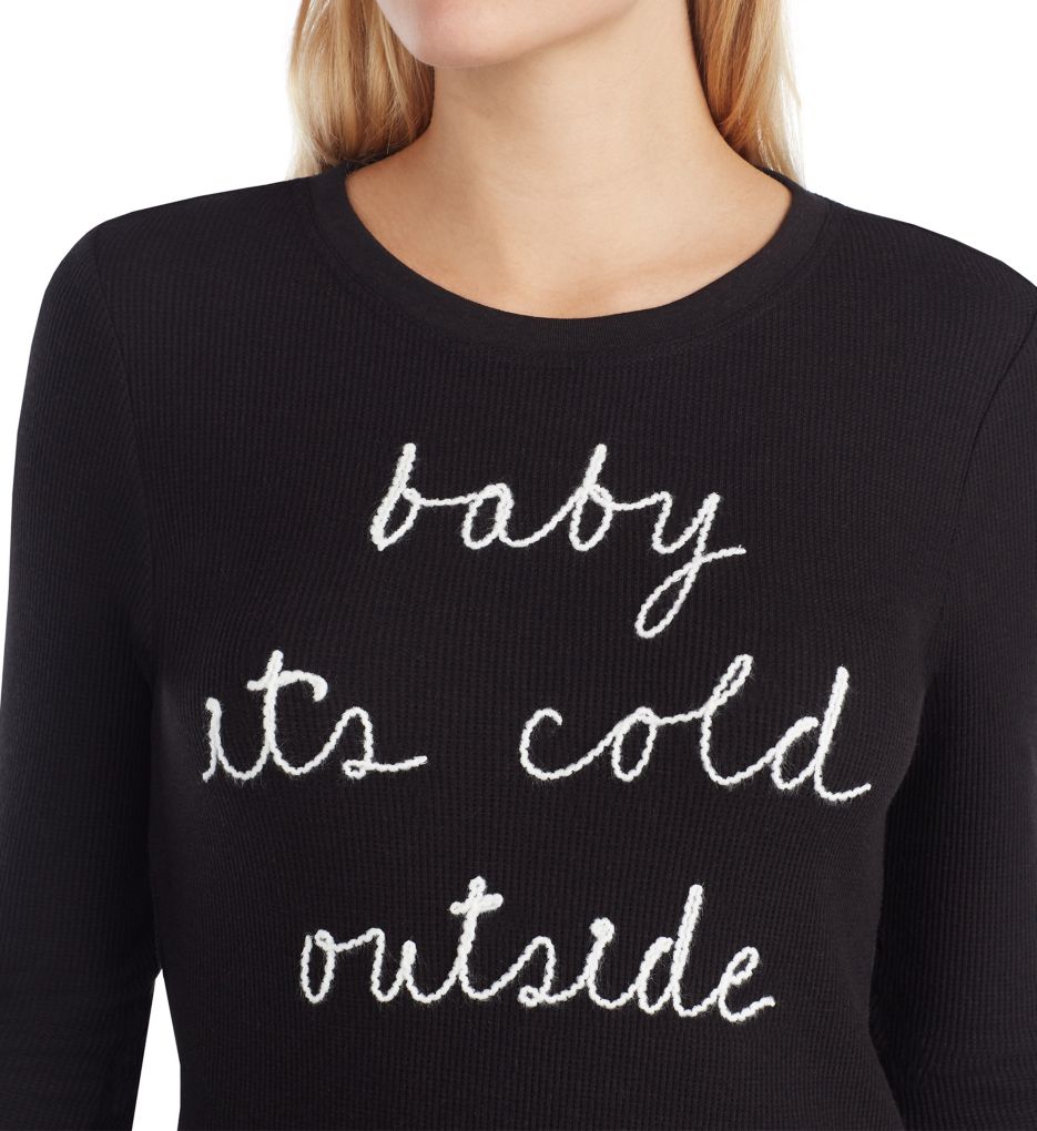 Graphic Baby Its Cold Outside Thermal PJ Set-cs1