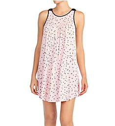 Classic Evergreen Chemise Scattered Dot Pink S