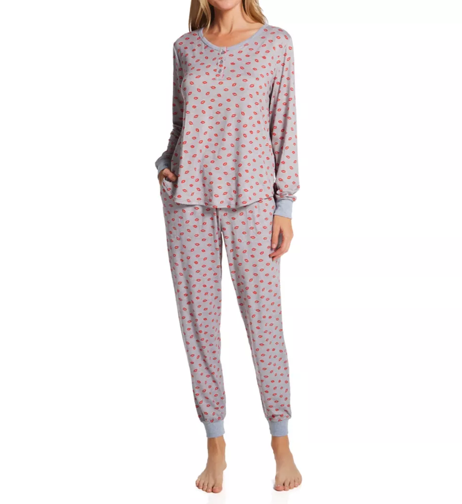 Kate Spade New York Brushed Jersey Long PJ Set KS92450