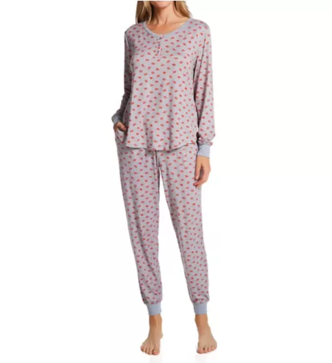 Kate Spade New York Brushed Jersey Long PJ Set KS92450