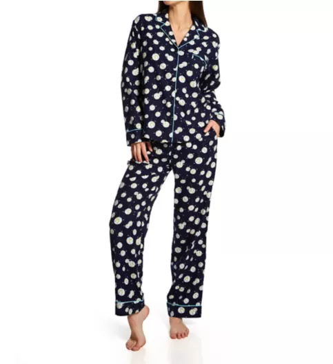 Kate Spade New York Flannel Long Notch PJ Set KS92573