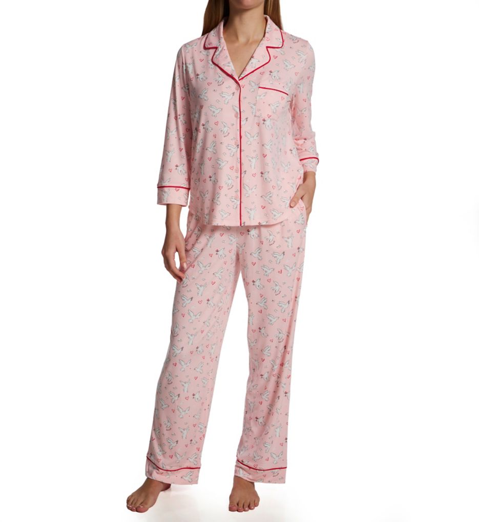 Brushed Cozy Jersey Long Notch PJ Set-gs