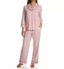 Kate Spade New York Brushed Cozy Jersey Long Notch PJ Set KS92576