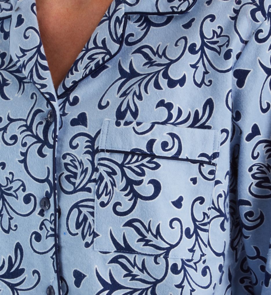 Blue Swirl Flannel Pajama Set-cs3