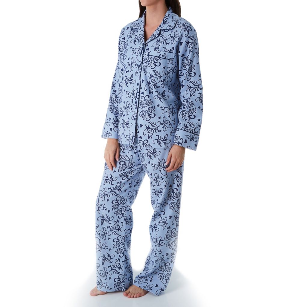 Blue Swirl Flannel Pajama Set