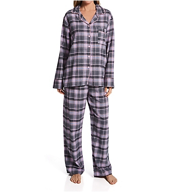 KayAnna Grey Tartan Flannel PJ Set