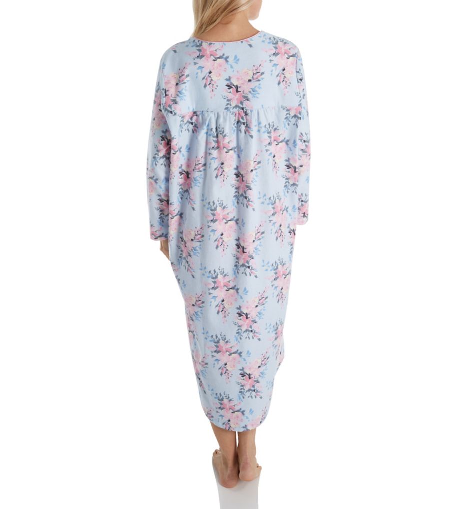 Printed Bouquet Flannel Gown-bs