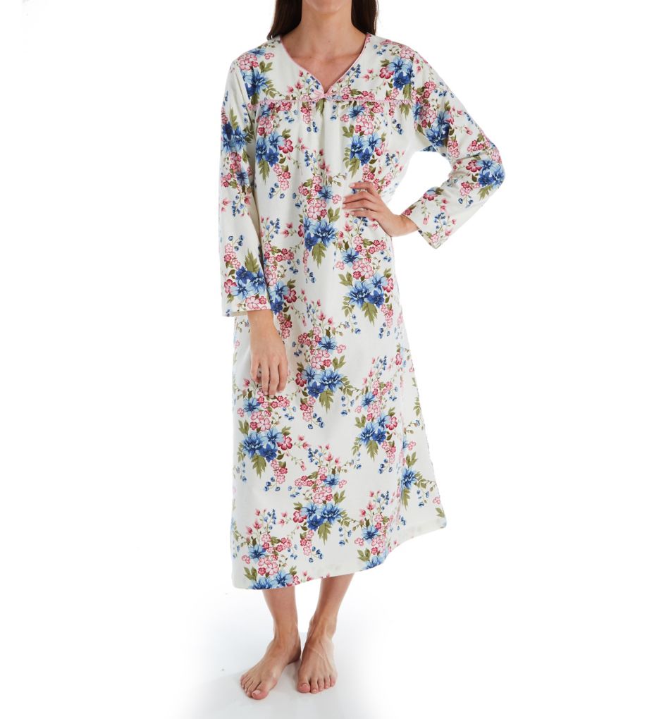 Floral Flannel Gown-fs