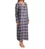 KayAnna Grey Tartan Flannel Gown F11435G - Image 1