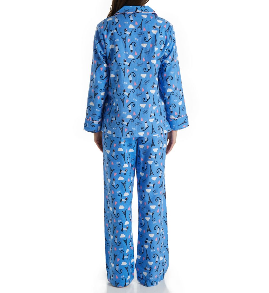 Paris Cat Flannel Pajama Set