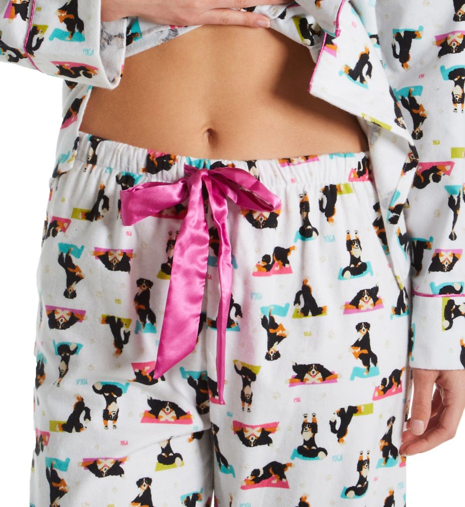 Yoga Dog Flannel Pajama Set-cs1
