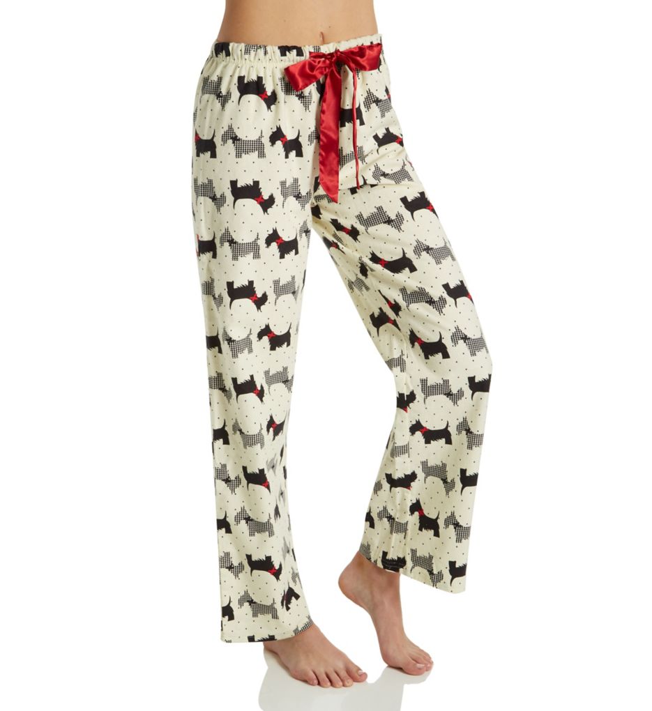 Printed Scottie Dog Flannel Pajama Pant