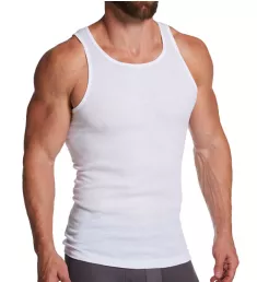 100% Cotton Ribbed Tank Undershirt - 4 Pack