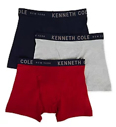 Classic Fit Cotton Stretch Boxer Brief - 3 Pack Navy/Red/Grey S