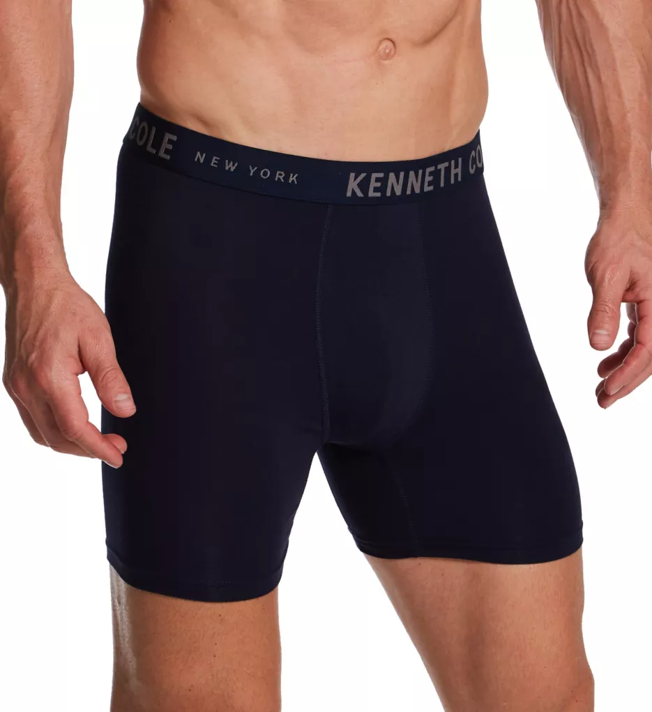 Pima Cotton & Modal Stretch Boxer Brief - 3 Pack Navy/Navy/Black S