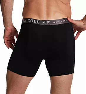 Classic Fit Microfiber Stretch Boxer Brief- 3 Pack Grey/Black M