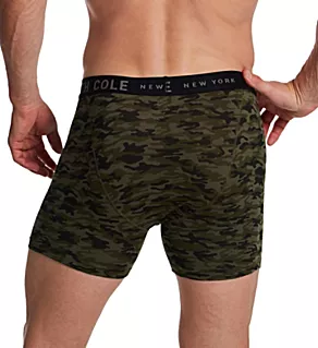Classic Fit Cotton Stretch Boxer Brief - 5 Pack Black/Camo/Charcoal S