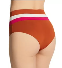 Striped Portia High Waist Swim Bottom