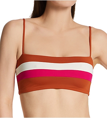 L Space Striped Rebel Bikini Swim Top