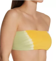 Daisy Diamond Beach Wave Bandeau Swim Top Kiwi/Marigold/Mauve L