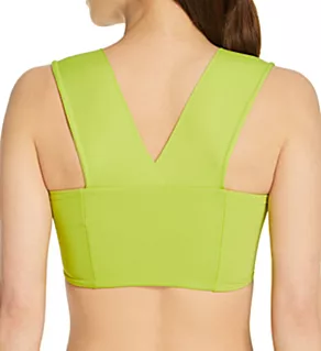Gold Stars Parker Reversible Bikini Swim Top Kiwi L