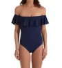 L Space Ruffles Kimora Off The Shoulder One Piece Swimsuit MTKMM18 - Image 1