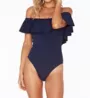 L Space Ruffles Kimora Off The Shoulder One Piece Swimsuit MTKMM18