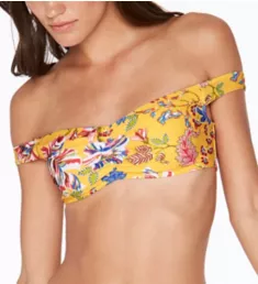 Pacific Bloom Ziggy Off The Shoulder Swim Top Sunshine Gold S