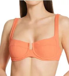 Pointelle Camellia Bikini Swim Top