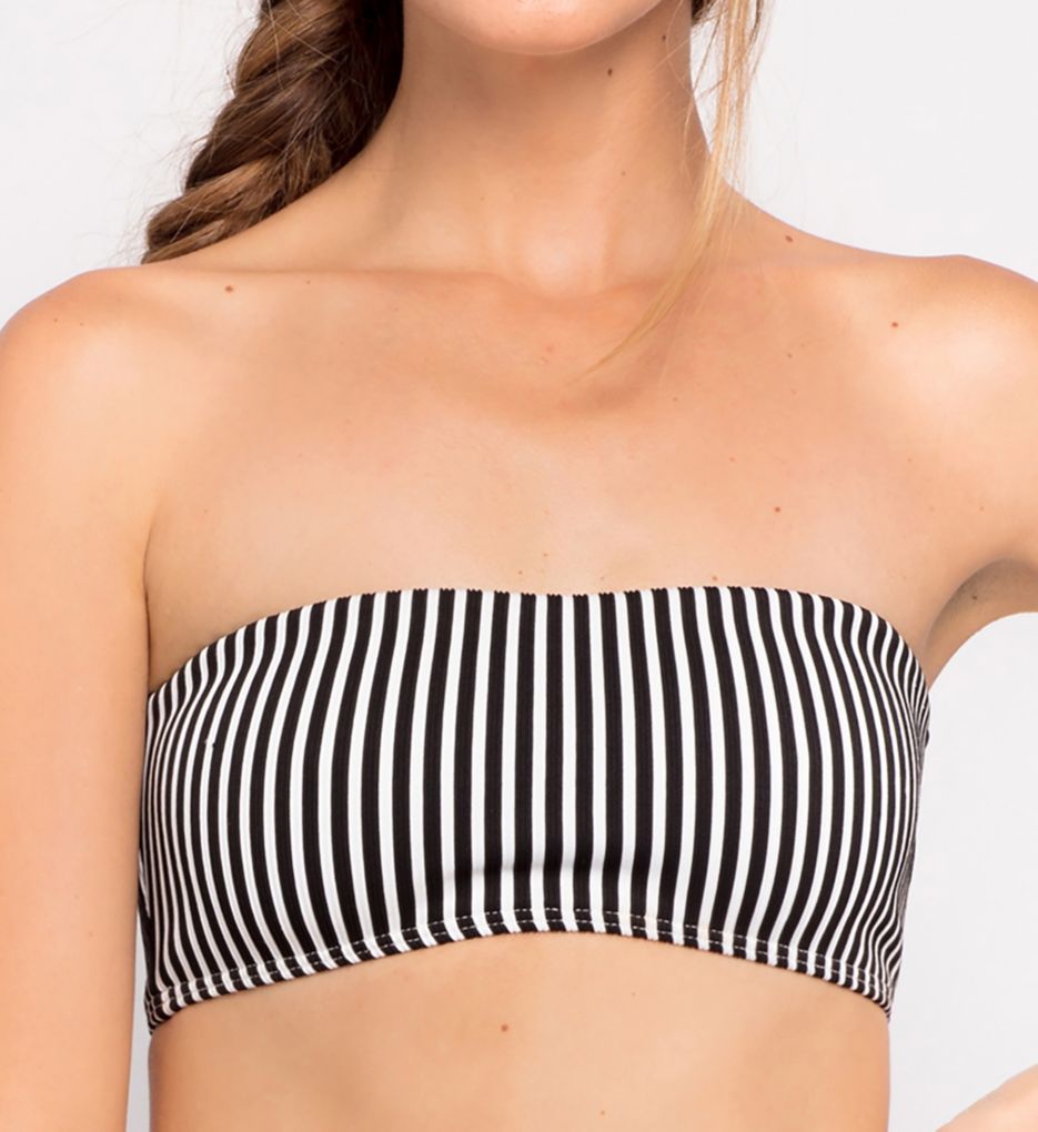 Ridin High Clyde Striped Bandeau Bikini Swim Top
