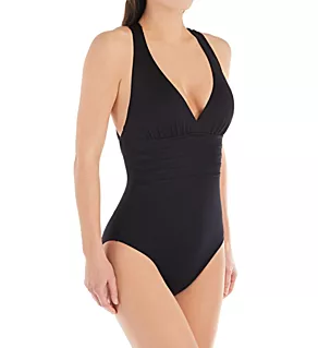 Island Goddess Multi Strap Mio One Piece Swimsuit Black 16