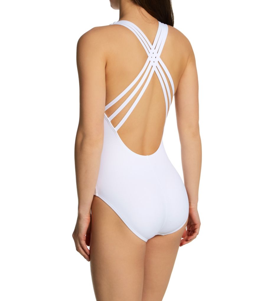 La Blanca Women's Island Goddess Tummy-Control Strappy One-Piece