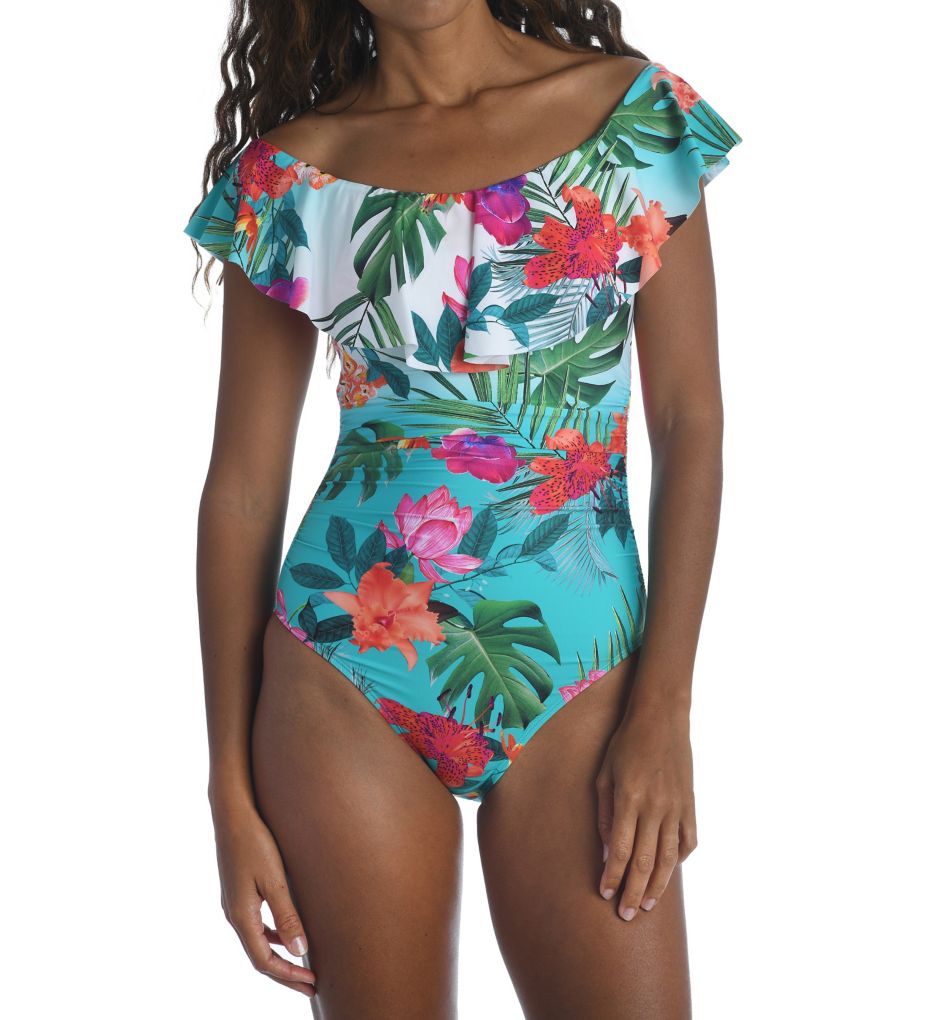 La Blanca One-Piece Swimsuit in Green