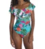 La Blanca Tropicalia Off Shoulder Mio One Piece Swimsuit LB1BM11