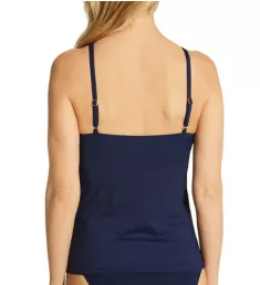 Island Goddess Keyhole High Neck Tankini Swim Top Indigo 4