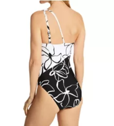 Moonlit Silhouette One Shoulder Keyhole Swimsuit