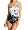 La Blanca Moonlit Silhouette One Shoulder Keyhole Swimsuit LB2CK14