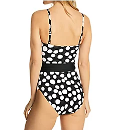 Mod For Dot Belted Mio One Piece Swimsuit Black 4