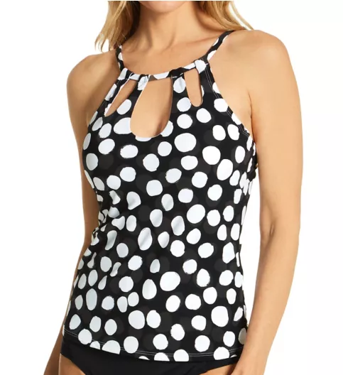 La Blanca Mod For Dot Keyhole High Neck Tankini Swim Top LB2CM85