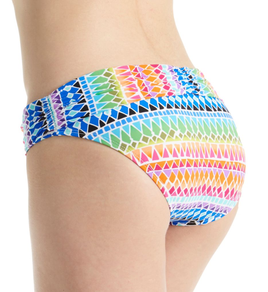 Full Spectrum Shirred Band Hipster Swim Bottom-bs