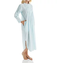 100% Cotton Woven Long Sleeve Nightgown Blue S