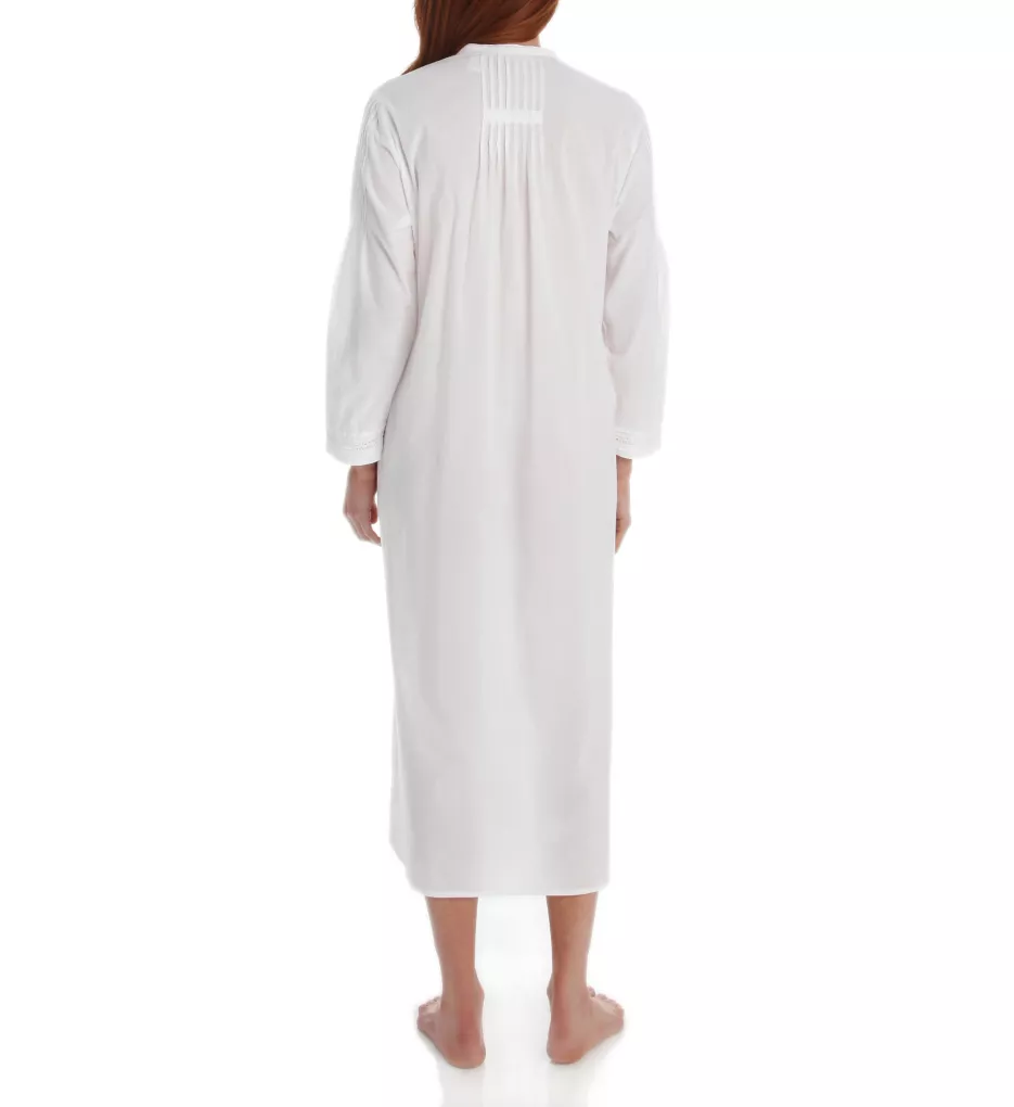 La Cera 100% Cotton Woven Long Sleeve Nightgown 1060G - Image 2